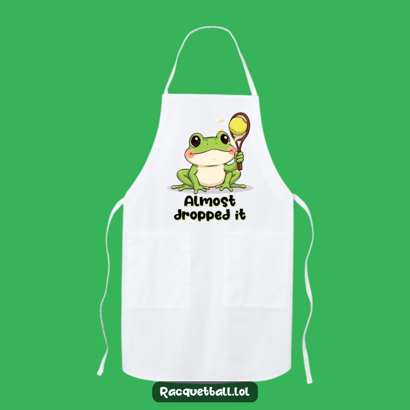 Funny Frog Racquetball Apron - Hilarious Kitchen Witness Wear