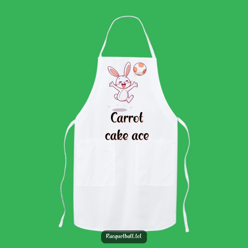 Funny Bunny Tennis Apron: Play Your Best Kitchen Game with Cheerful Spirit Gift