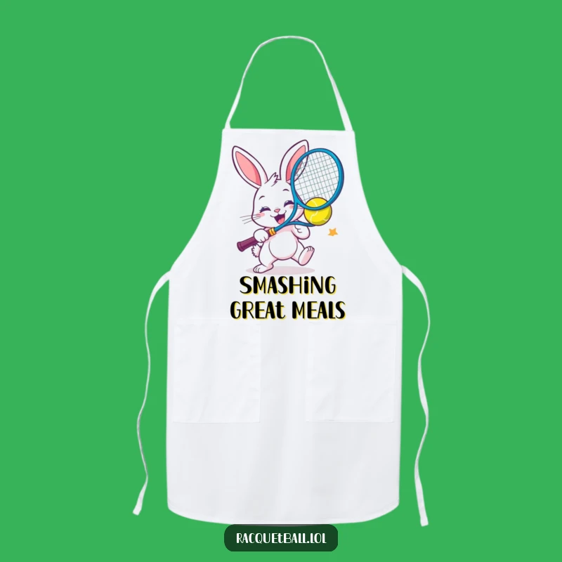Funny Bunny Racquetball Apron - Energetic Kitchen Smash