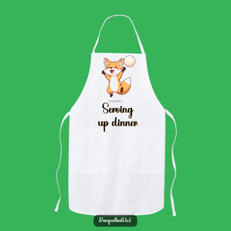 Funny Fox Jumping Apron - Kitchen Fun for Playful Cooks