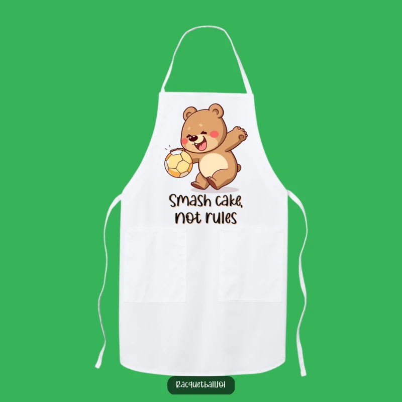 Funny Bear Smash Apron: Protect Your Clothes with a Cheerful Bear Gift for Kitchen Fun!