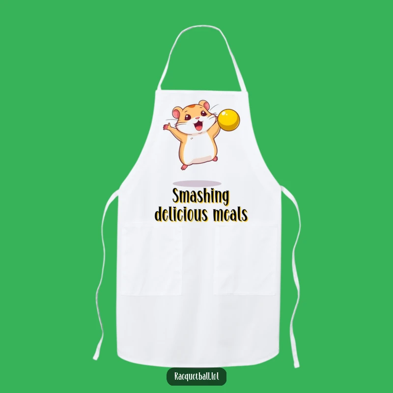 Funny Hamster Smash Apron - Determined Pet Chef Gift for Kitchen Action