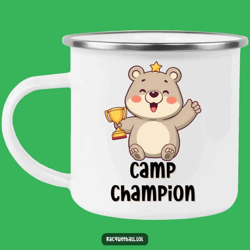 Funny Bear Trophy Camping Mug: Victory Brews, Hilarious Outdoor Gift
