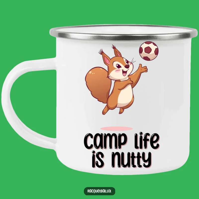 Funny Squirrel Camp Mug - Determined Outdoor Athlete