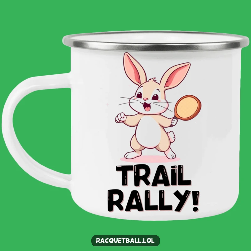 Funny Bunny Racquetball Camping Mug - Active Adventure Gift