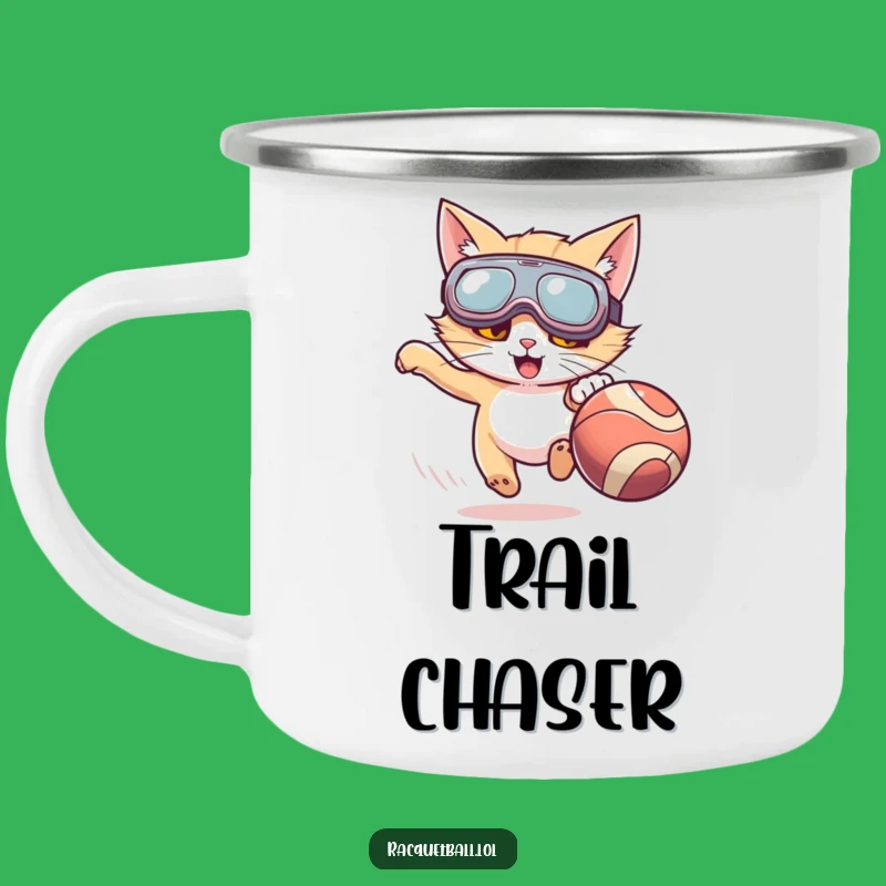 Funny Cat Goggles Camping Mug: Adventure with Feline Zoomies