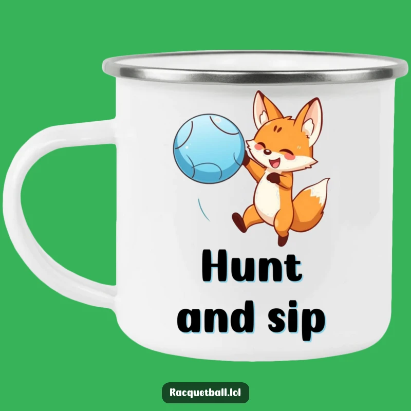 Funny Fox Leaping Camping Mug - Dramatic Adventure Gift