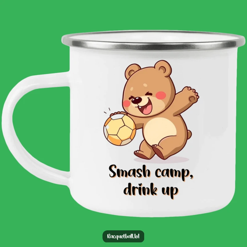 Funny Bear Smash Camping Mug: Rugged and Hilarious, A Cheerful Bear Gift for Outdoor Adventures!