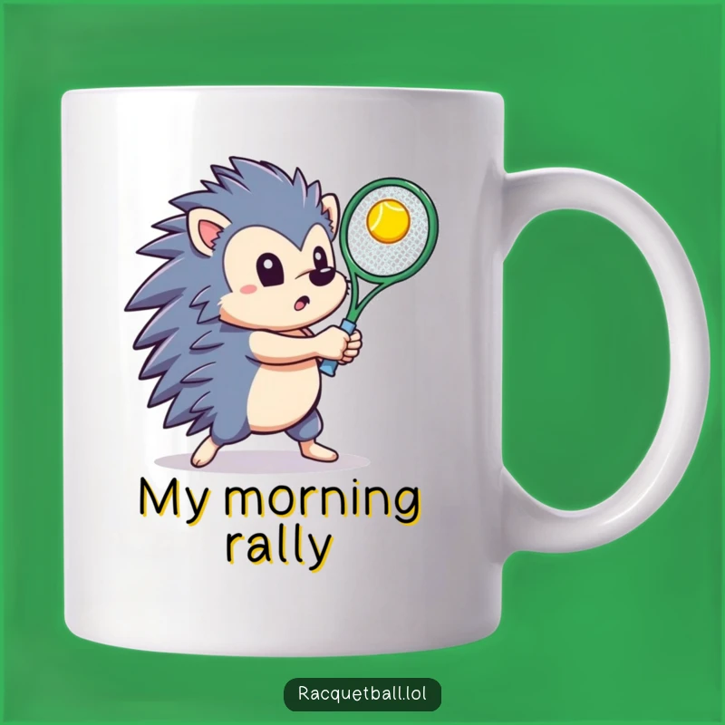 Funny Hedgehog Tennis Mug: A Winning Gift for Sports Fans!