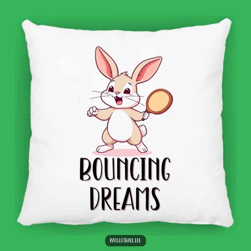 Funny Bunny Racquetball Pillow - Comfy Game Support & Gift