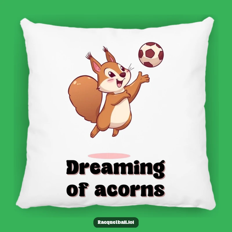 Funny Squirrel Leaping Pillow - Cute & Determined Accent Pillow