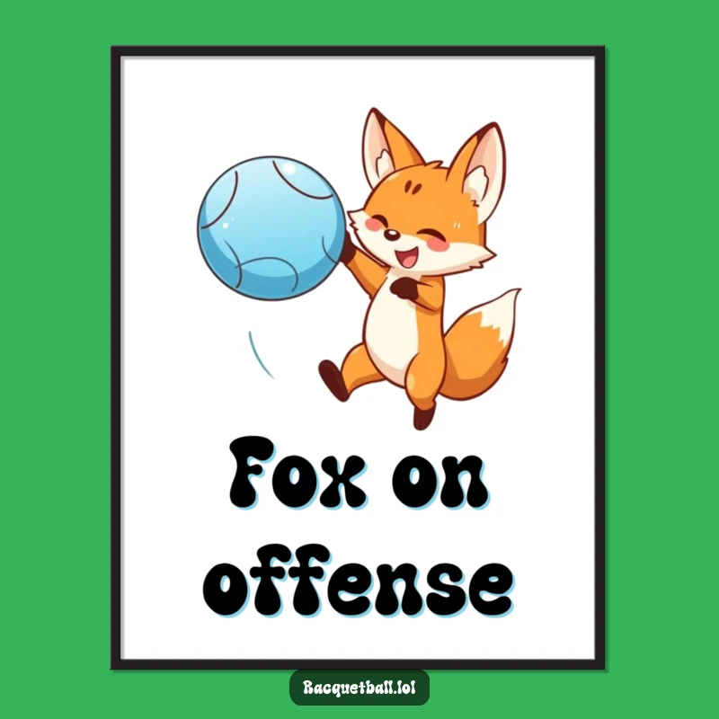 Funny Fox Leaping Print - Dramatic Art & Gift Download