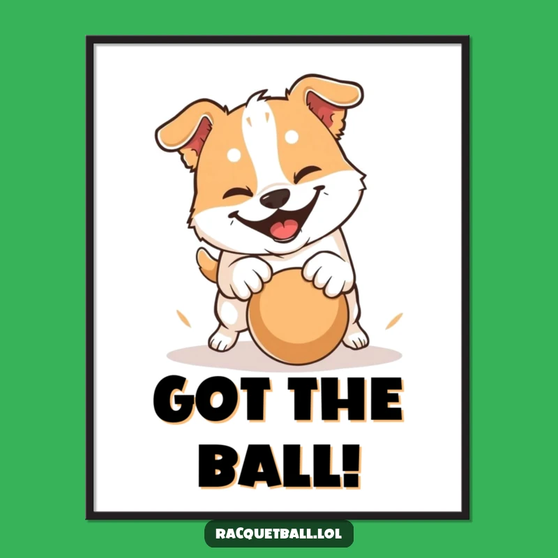 Funny Dog Pounce Digital Art: Instant Download of Playful Energy