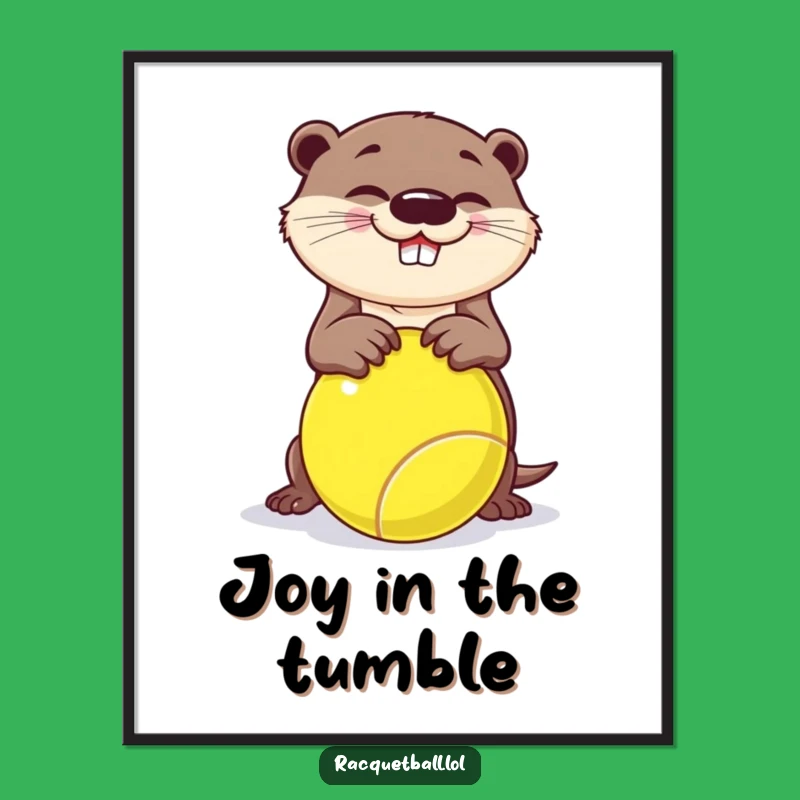 Funny Otter Tripping Digital Art: Instant Comedic Decor