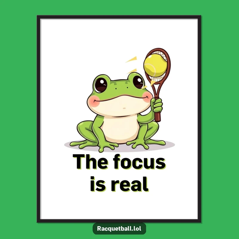 Funny Frog Racquetball Digital Art - Instant Hilarious Decor for Observers
