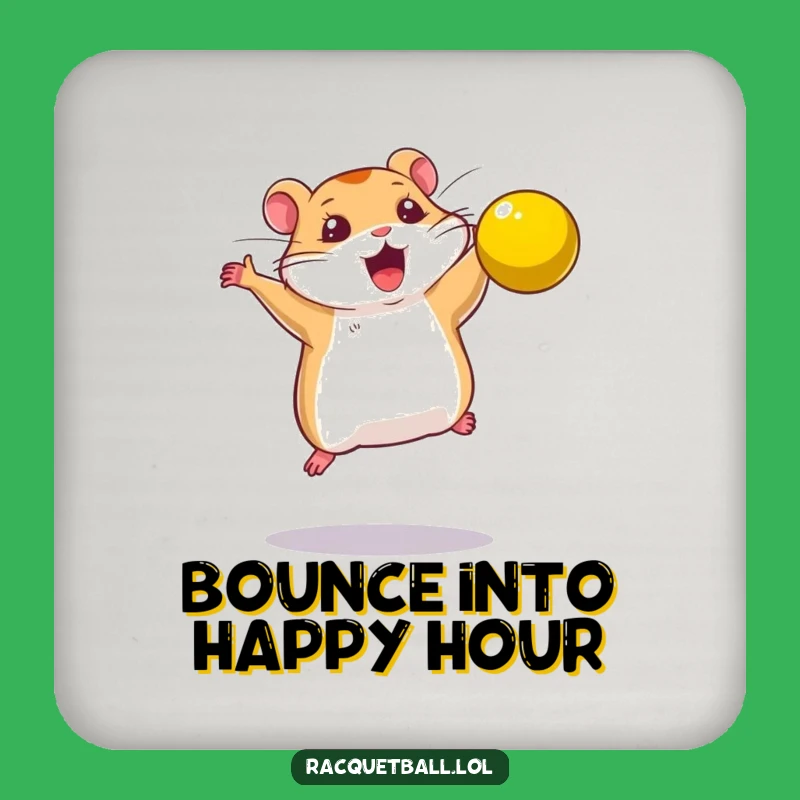 Funny Hamster Smash Coaster Set - Determined Pet Protection for Tables