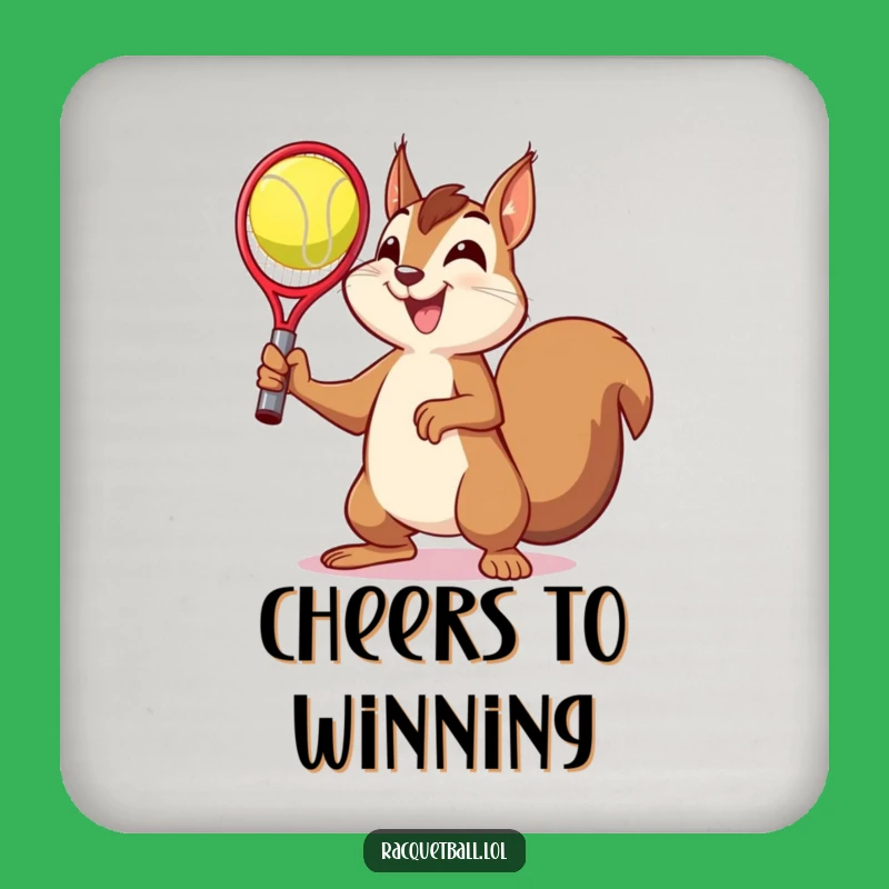 Funny Squirrel Victory Coaster - Hilarious Protection for Your Surfaces
