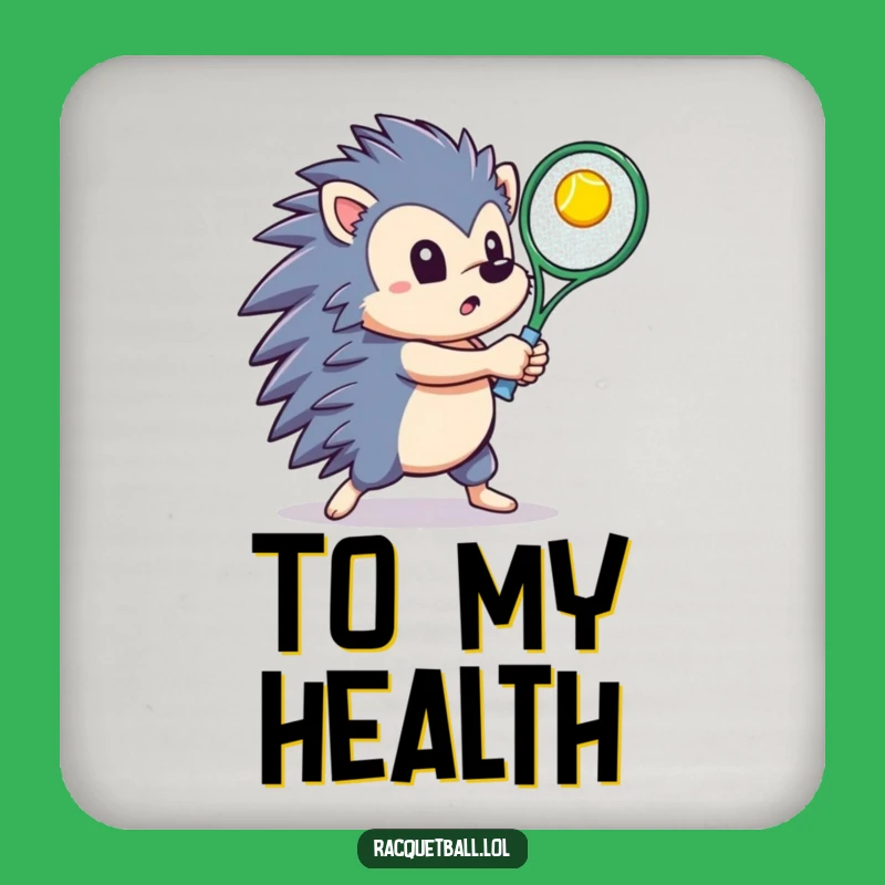 Funny Hedgehog Tennis Coaster: Protect Surfaces with Spiky Style!