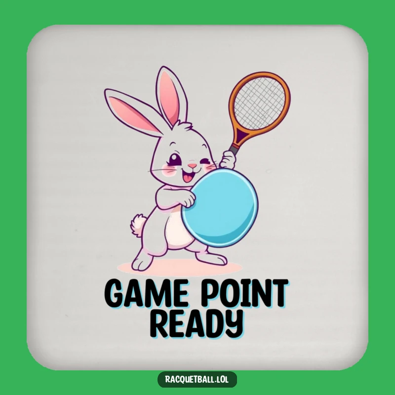 Funny Rabbit Coaster: Protect Surfaces with Racquetball Rabbit Charm, Gift