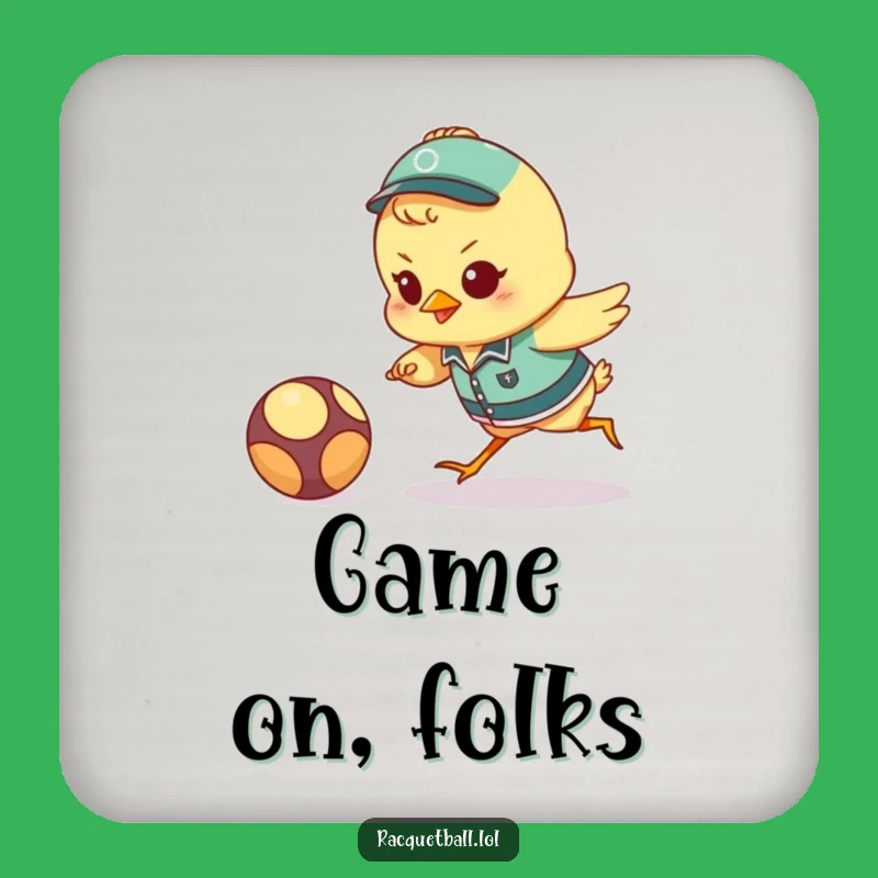 Funny Chick Sports Coaster: Protect Surfaces with Humorous Determination