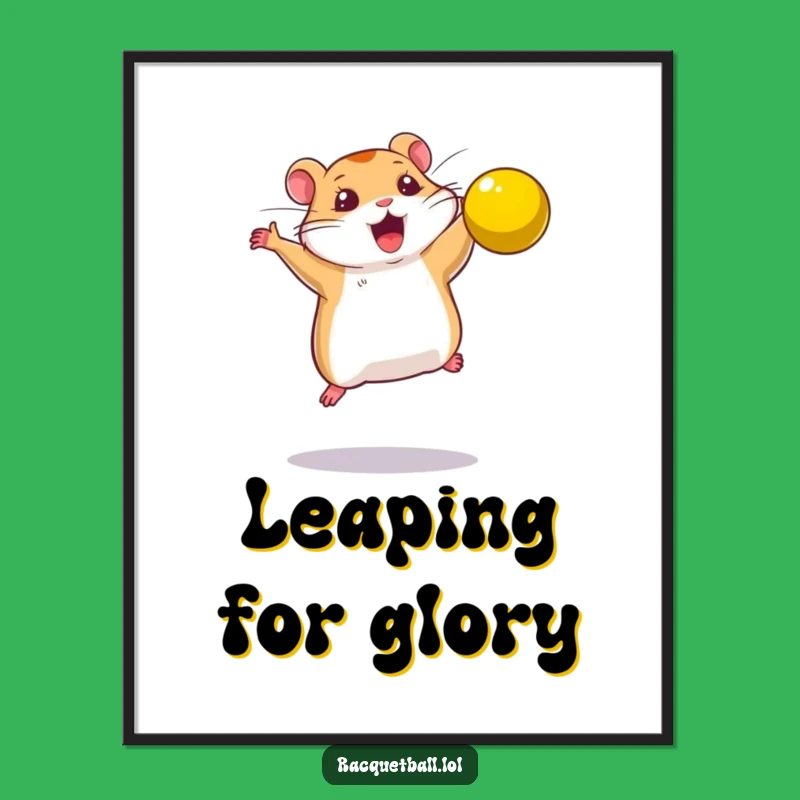 Funny Hamster Smash Poster - Determined Pet Art for Energetic Walls