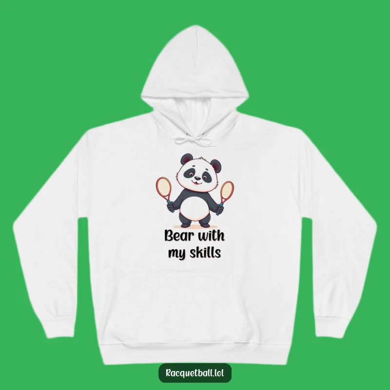Funny Panda Tennis Hoodie - Cozy Juggling Racquets Sweatshirt, Great Gift