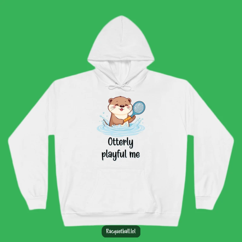 Funny Otter Tennis Hoodie: Cozy Aquatic Splash Racquet Comfort, Ultimate Humorous Gift