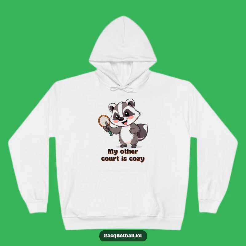 Funny Warm Badger Thumbs Up Hoodie - Cozy Humorous Sports Fan Gift