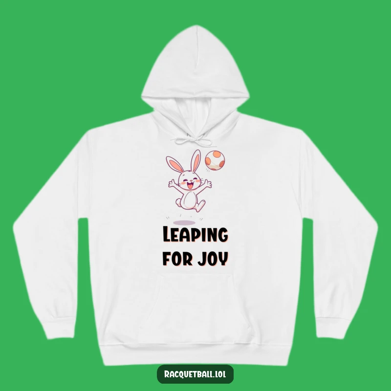 Funny Bunny Tennis Hoodie: Cozy Comfort with a Cheerful Leaper's Energetic Swing Gift