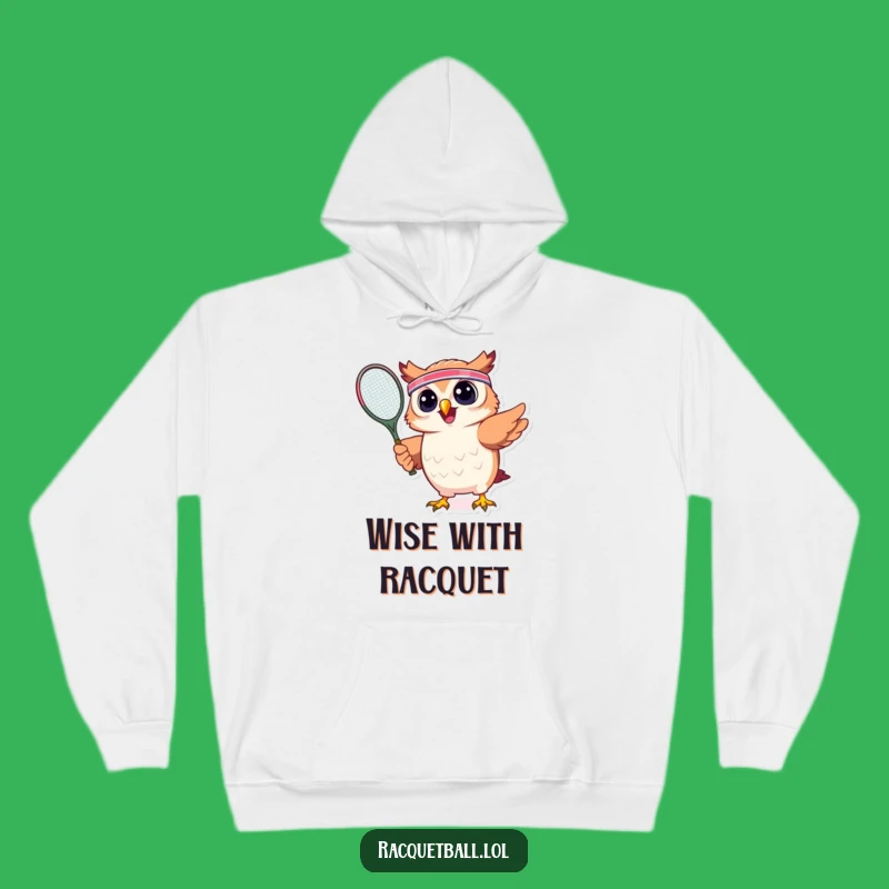 Funny Owl Tennis Hoodie: Cozy Game Face, Hilarious Sporty Gift