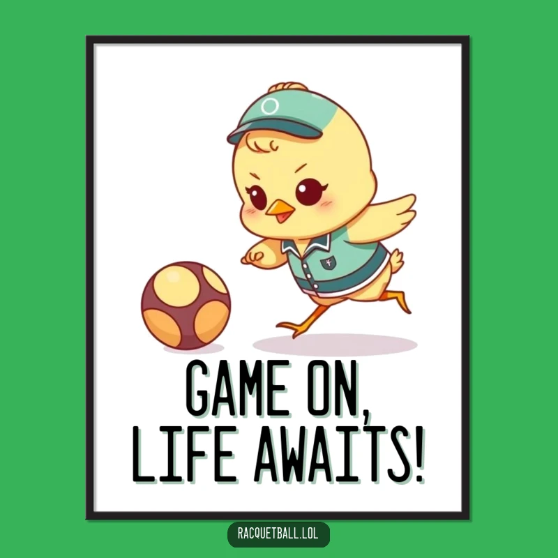 Free Printable Wall Art: Funny Chick Athlete's Determination - Downloadable Sports Humor Decor