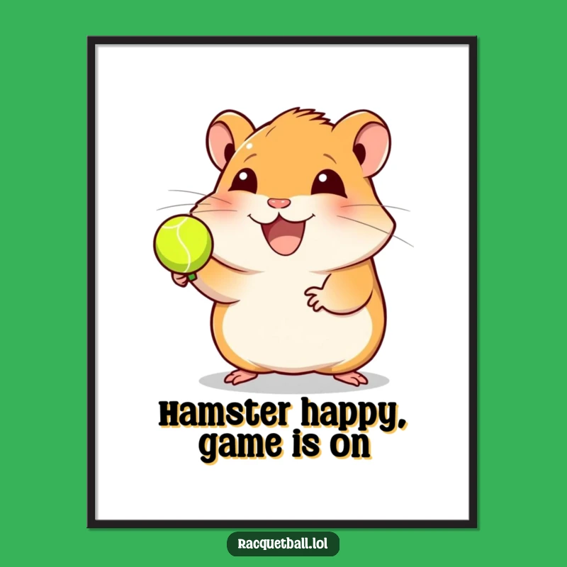 Free Printable Hamster Racquetball Wall Art: Playful DIY Downloadable Decor
