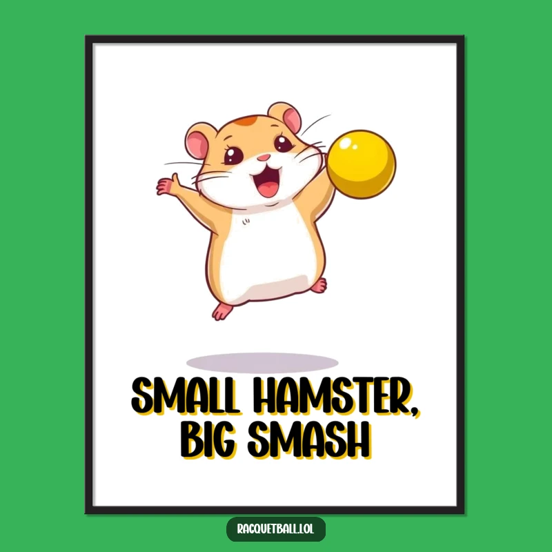 Free Printable Wall Art: Hamster Smash Hero - Funny Downloadable Decor