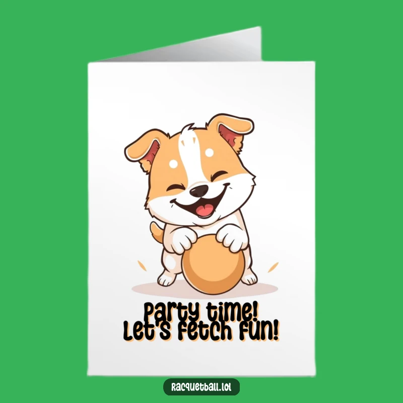 Funny Free Printable Birthday Card: Dog's Pounce for Fun - DIY Downloadable Gift