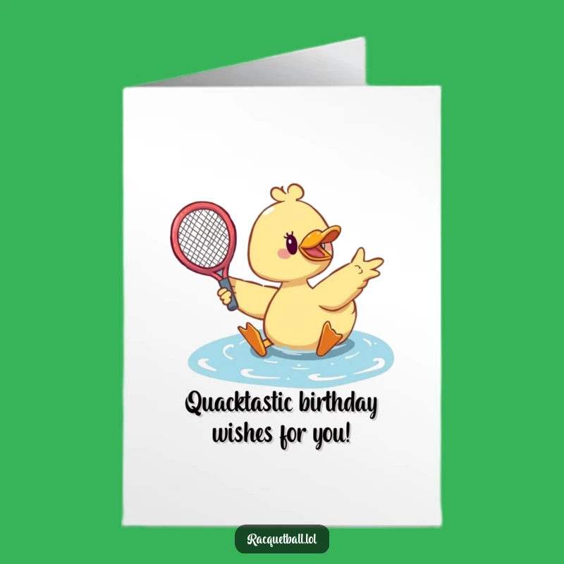 Free Printable Duck Birthday Card: Diving Duck Funny Downloadable Gift