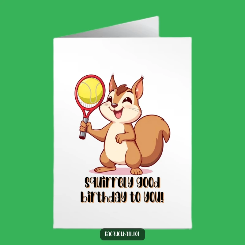 Free Printable Squirrel Victory Birthday Card: Funny Downloadable Gift for Champions