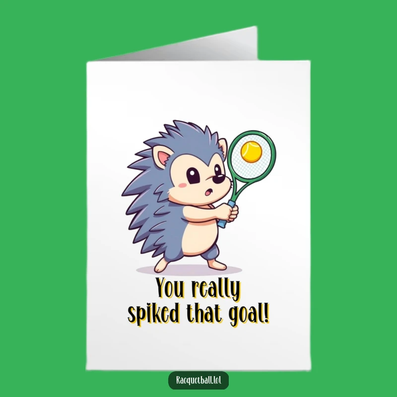 Free Printable Hedgehog Congratulations Card: Victory Game Humor Downloadable Gift
