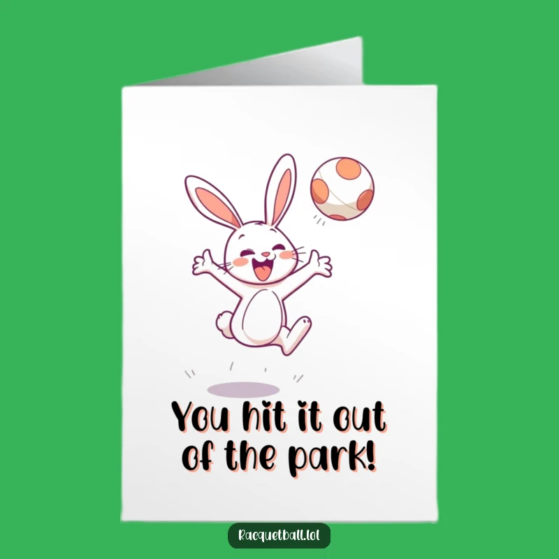Celebrate their success with this free printable bunny card! He's reaching new heights. Print at home to cheer them on.