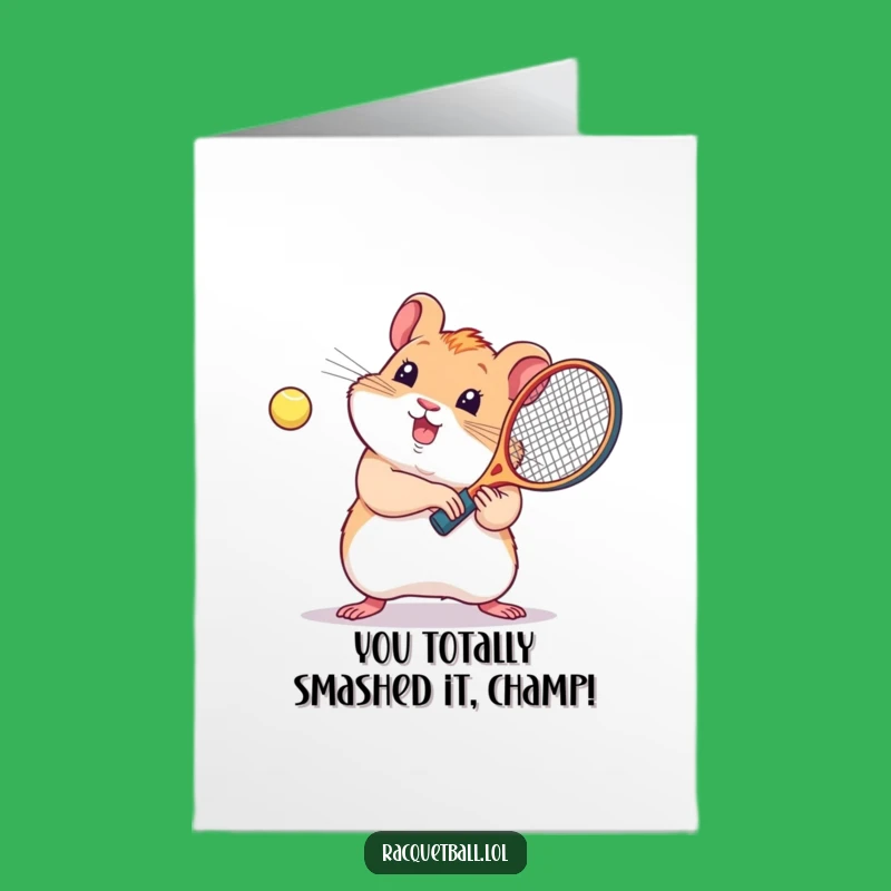 Free Printable Kawaii Hamster Congrats Card - Cute Downloadable for Celebrations!