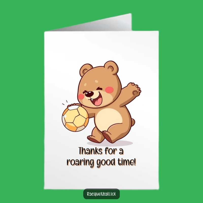 Free Printable Bear Thank You Card: Hilarious Smash Ball Gratitude, Downloadable Message