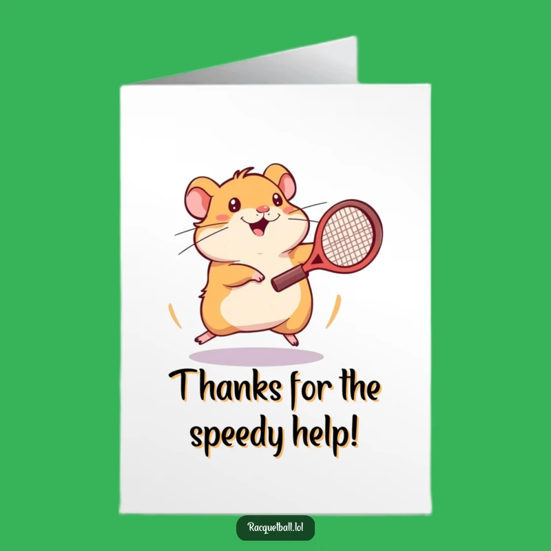 Free Printable Hamster Thank You Card: Busy Hamster Funny Downloadable Gift