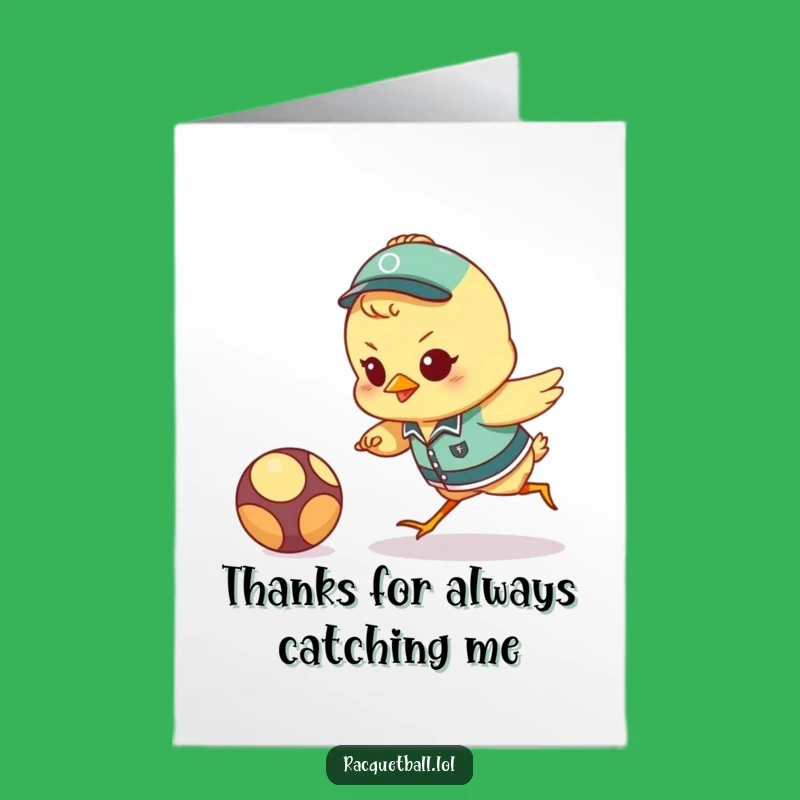 Free Printable Thank You Card: Funny Chick Athlete's Gratitude - Downloadable Appreciation Gift