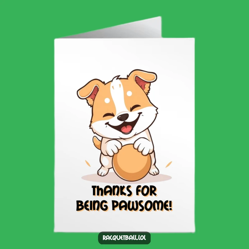 Free Printable Thank You Card: Dog's Playful Thanks - Humorous Download