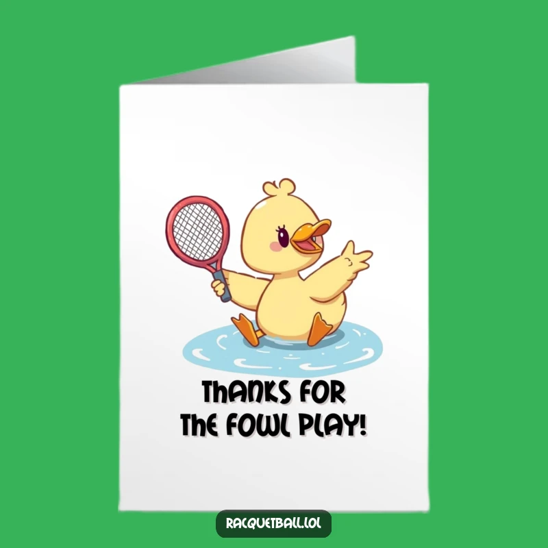 Free Printable Duck Thank You Card: Grateful Duck Funny Downloadable Gift