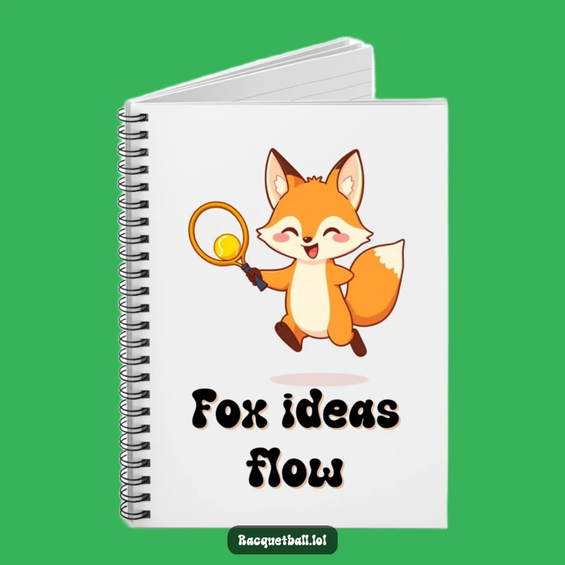 Funny Fox Racquetball Leap Notebook: Write with Cheerful Energy!