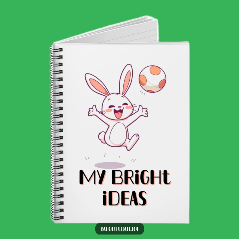Funny Bunny Tennis Notebook: Jot Down Ideas with a Cheerful Leaper's Focus Gift
