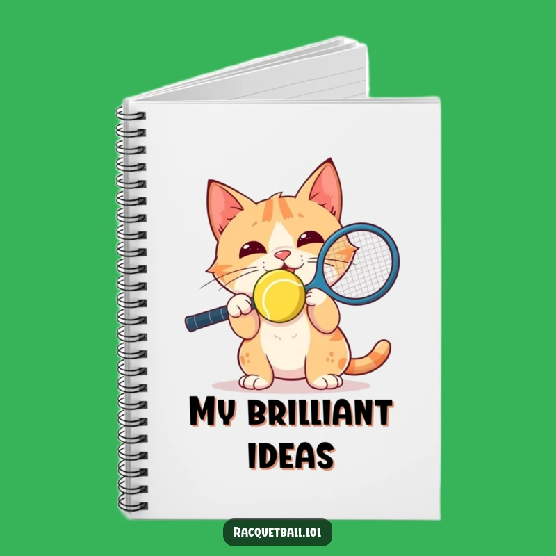 Funny Cat Racquetball Nose Notebook: Write with Focused Energy!