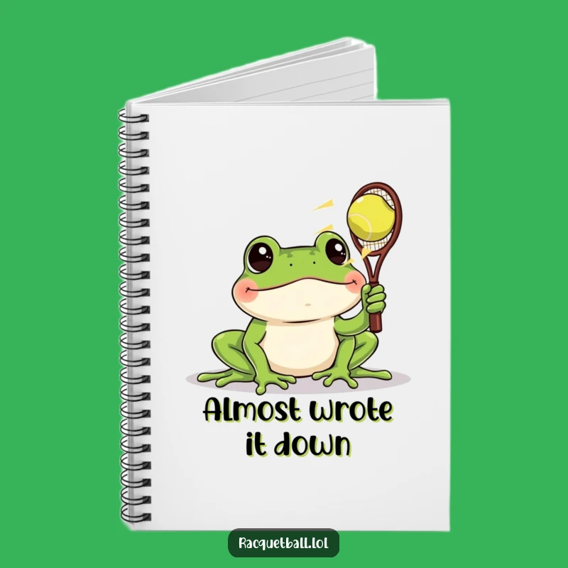 Funny Frog Racquetball Notebook - Hilarious Journal for Observations