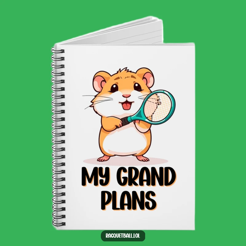 Funny Hamster Tennis Notebook: Record Your Plays with Determined Rodent's Focus Gift