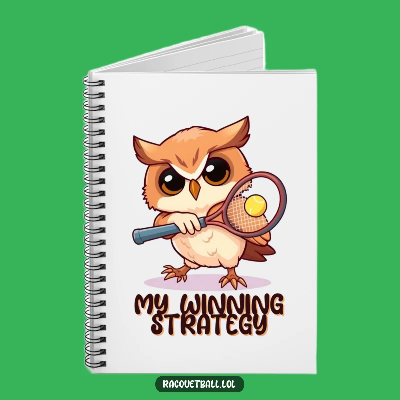 Funny Owl Tennis Notebook: Determined & Practical Funny Gift